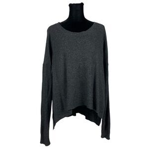 Madewell Gray Merino / Alpaca Cropped Ribbed Sweater - Women’s‎ L